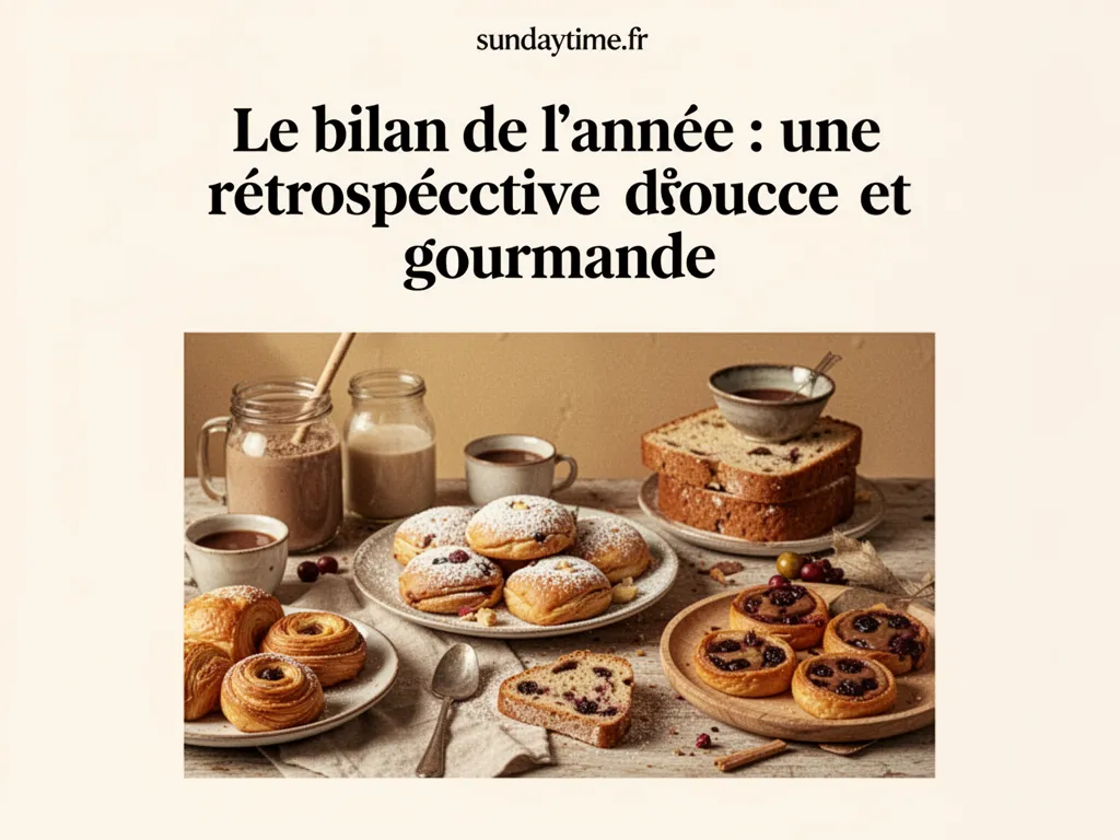 Une table en bois avec un carnet ouvert, une tasse de thé fumante et une tranche de gâteau maison sur une assiette, lumière
