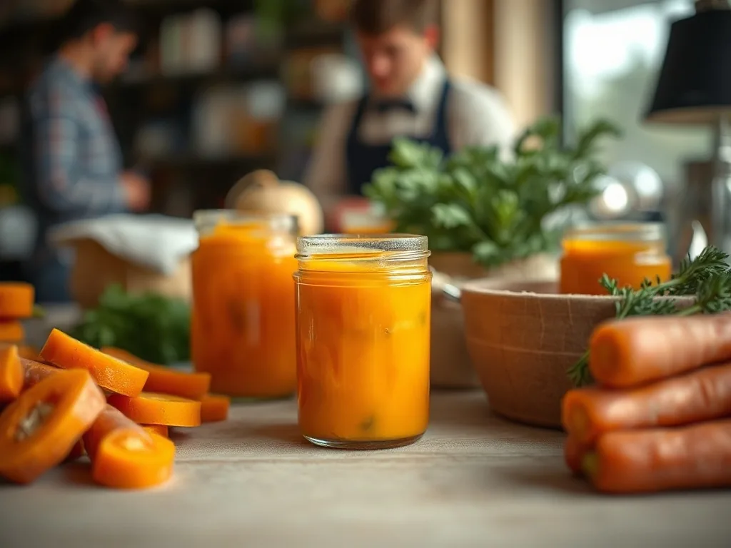 Carottes confites rôties au four sur une plaque, glacées de miel et parsemées de thym