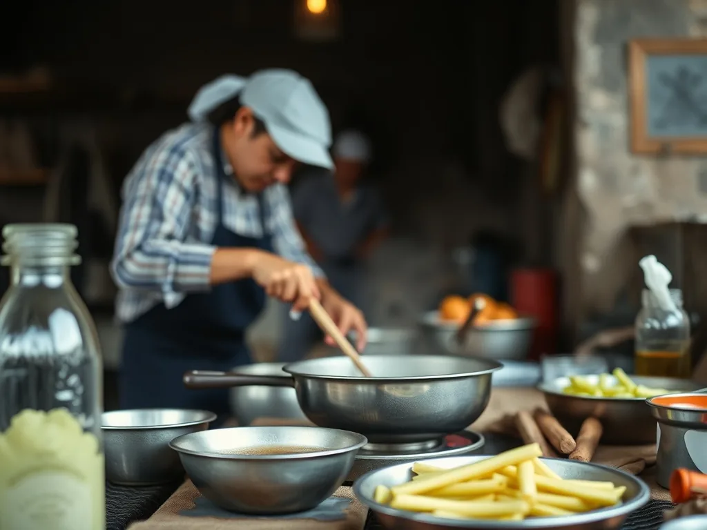 Façades de cuisine sur mesure en bois clair et plan de travail stratifié, avec poignées discrètes